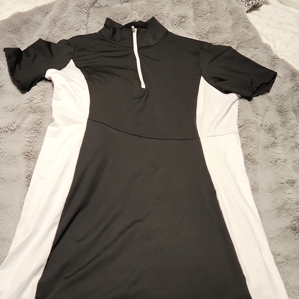 Black And White Gold Dress Size XXL